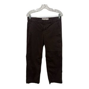Frank & Eileen Pants Women’s 4 Brown Westport Chino Wide Leg Cropped